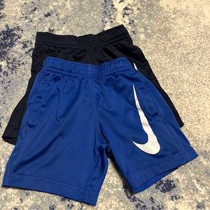 Two pairs of Nike dri-fit shorts for toddlers